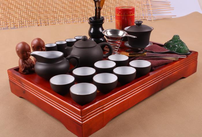 紫砂功夫茶具套装 整套功夫茶具 抽屉蓄水茶盘】价格,厂家,图片,茶具